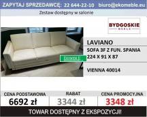 BYDGOSKIE MEBLE - LAVIANO - SOFA 3F Z FUNK. SPANIA TK. VIENNA 40014